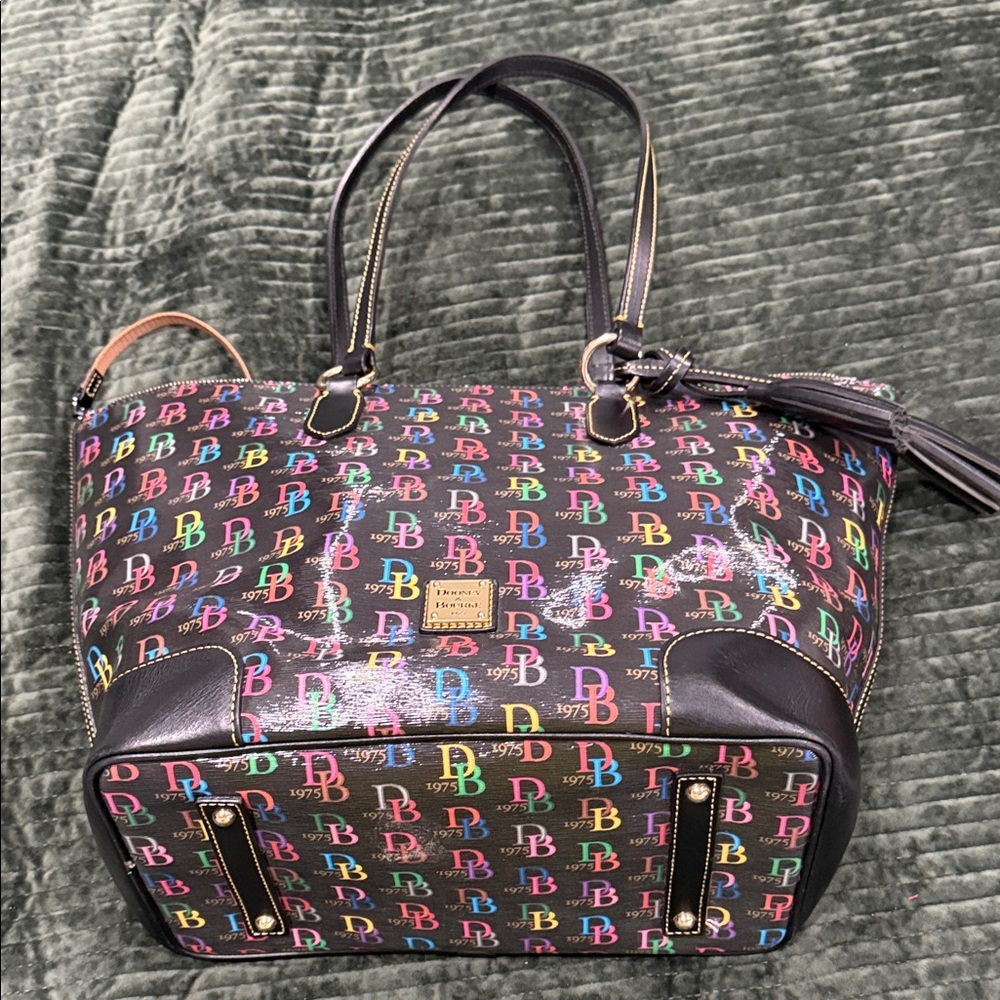 Dooney & Bourke Colorful Logo Tote
